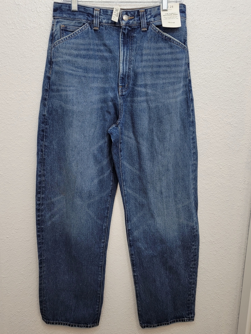 Madewell The Curvy Balloon Jean in Greendale Wash NW293 Size 28 NWT - Picture 5 of 9